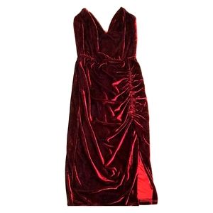 Burgundy Velvet  dress